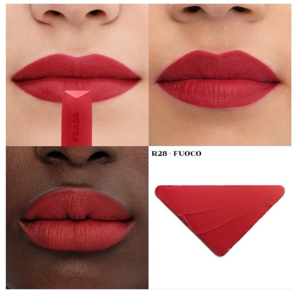 Prada Monochrome Hyper Matte Red Lipstick (R28 Fuoco) - Picture 2 of 10